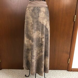 Sarah La Maxi Skirt Brown with Gold Embellishments